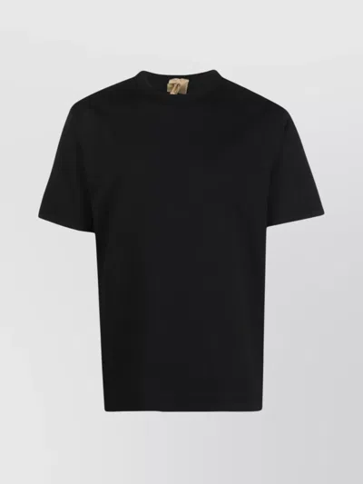 Ten C Crew Neck Patch Detail Short Sleeves T-shirt In Black