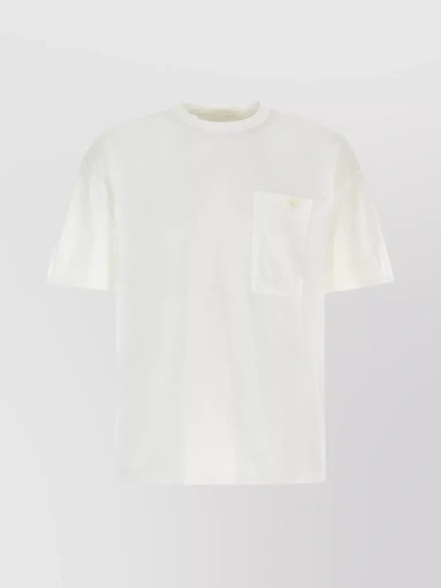 TEN C CREW-NECK POCKET T-SHIRT IN PURE COTTON