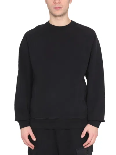 Ten C Crewneck Cotton Sweatshirt In Black