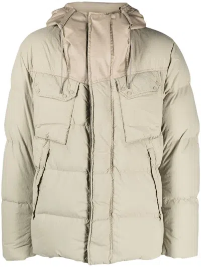 Ten C Daunenjacke Mit Kapuze In Knitteroptik In Neutrals