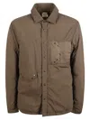 Ten C Padded Press-stud Shirt Jacket In Dark Brown