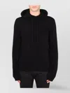Ten C Drawstring Hooded Sweater With Ribbed Details