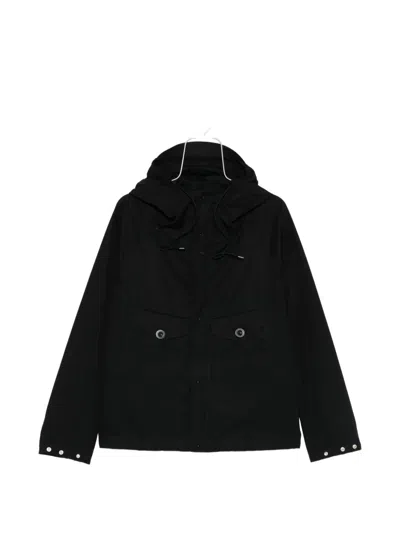 Ten C Esk Hooded Cotton Jacket In Black