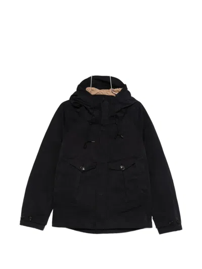 Ten C Flap-pocket Hooded Jacket In Blue