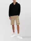 Ten C Front Pocket Hooded Sweater With Ribbed Finish