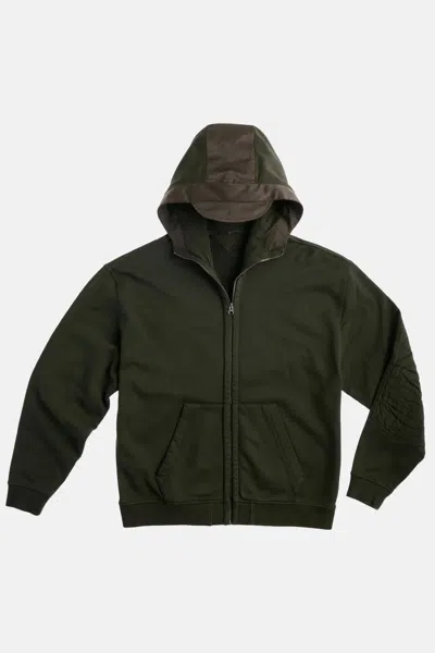 Ten C Gekko Hooded Top In Green