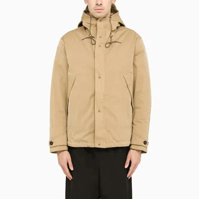 Ten C Padded Jacket Drawstring Hood In Brown