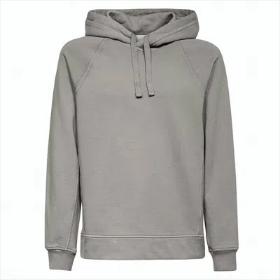 Ten C Grey Hoodie With Logo Patch In Gray