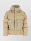 Ten C Oversize Quilted Hooded Jacket In Cream