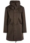Ten C Hooded Parka In Brown