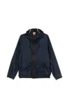 Ten C Hooded Press-stud Jacket In Blue