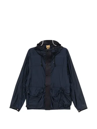 Ten C Hooded Press-stud Jacket In Blue