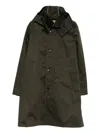 Ten C Hooded Raincoat In Green