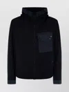 Ten C Hooded Snap Button Jacket In Black