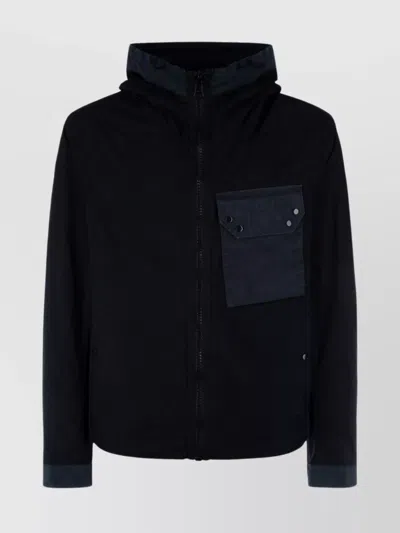 TEN C HOODED SNAP BUTTON JACKET