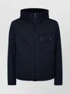 Ten C Hooded Snap Button Jacket In Blue