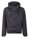 Ten C Hooded Zip-front Jacket In Blue