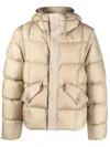 Ten C Hurricane Padded Jacket In Neutrals