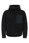 Ten C Hooded Snap Button Jacket In Black
