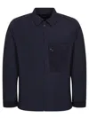 Ten C Classic Collar Navy Blue Jacket In Blue