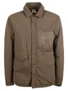 Ten C Padded Press-stud Shirt Jacket In Verde Lucertola