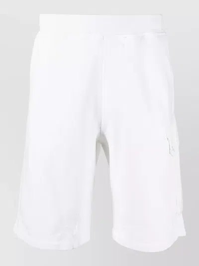 Ten C Knee Length Shorts Side Pocket In White