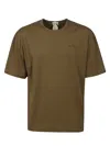 Ten C Logo-embroidered Cotton T-shirt In Dark Olive