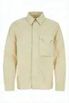 Ten C Lightweight Neutrals Jacket With Classic Collar In Neutral