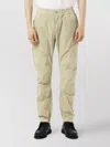 Ten C Lightweight Straight Leg Trousers Side Pockets In Green