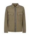 Ten C Front Zip Mid Layer Jacket With Chest Pockets In Green