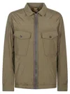 Ten C Front Zip Mid Layer Jacket With Chest Pockets In Green