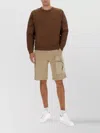Ten C Logo Crew Neck Sweater In Brown