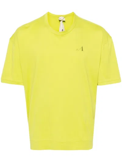 Ten C Logo-embroidered Cotton T-shirt In Green