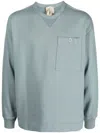 Ten C Logo-patch Crewneck Sweatshirt In Grey