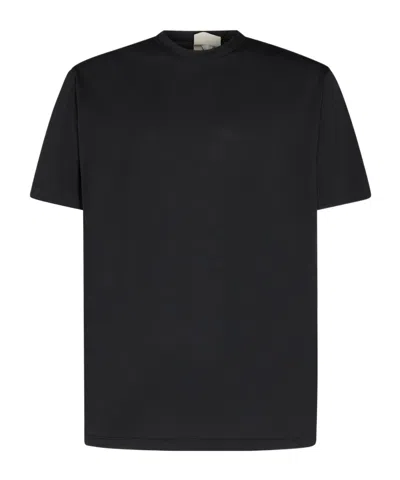 Ten C Logo-patch Cotton T-shirt In Black