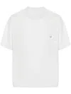 Ten C Logo-patch Cotton T-shirt In Grau