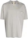 Ten C Chest Patch Pocket Grey T-shirt In Grey