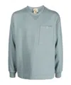 Ten C Logo-patch Crewneck Sweatshirt In Green