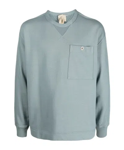 Ten C Logo-patch Crewneck Sweatshirt In Green