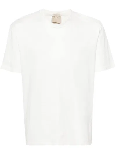 Ten C Logo-patch Cotton T-shirt In White