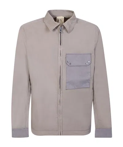 Ten C Long-sleeved Casual Jacket In Grey