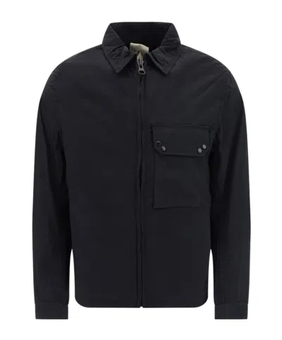 Ten C Zip-up Shirt Jacket In Black