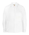 Ten C Pocket Zip-up Shirt Jacket In White