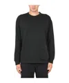 Ten C Crew Neck Cotton Sweatshirt With Front Pocket In Black