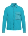 Ten C Man Jacket Azure Size 40 Polyamide, Polyester In Blue