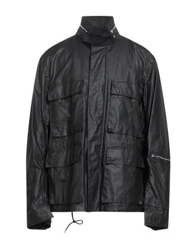 Ten C Man Jacket Black Size 46 Linen, Polyester, Polyamide