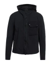 Ten C Man Jacket Black Size 42 Polyamide, Polyester In Blue