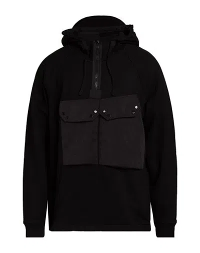 Ten C Man Sweatshirt Black Size M Cotton, Polyester, Polyamide In Multi