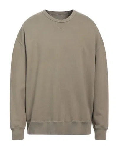 Ten C Man Sweatshirt Khaki Size Xxl Cotton In Beige