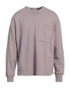 Ten C Man Sweatshirt Lilac Size Xxl Cotton In Purple